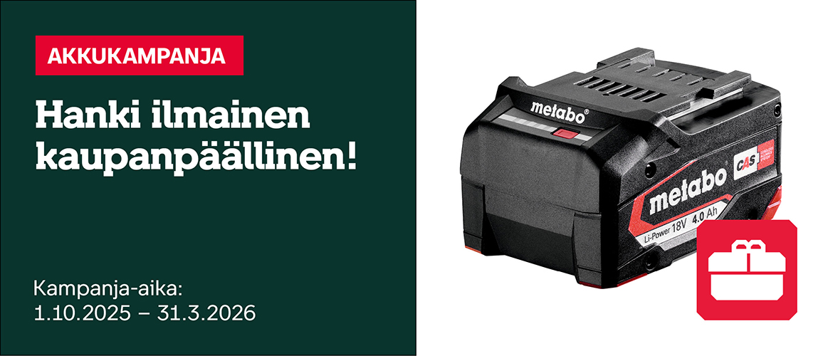 Metabo Akkukampanja 1.10.2025-31.3.2026